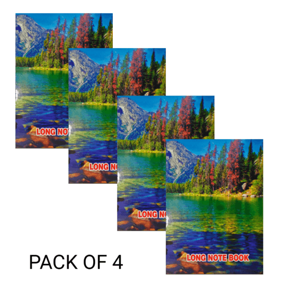 Single Line Ruled Notebook Copy for Students of School, College and Office Use | Combo Set of Notebooks Or Long Register A4 Notebook Single Line Ruled(Multicolor, Pack of 4) - Image 2