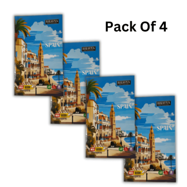 Notebook | set of 4 notebook | Combo Set of Notebooks Or Long Register A4 Notebook Single Line Ruled